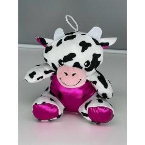 Peek A Boo Cow Plush with Pink Accents